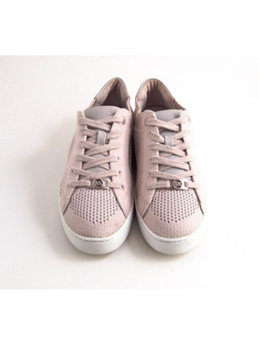 Michael Kors Low Top Sneakers Pink Knit Mesh Leather Women Size EU 41 US 10 M